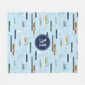 Couverture Polaire Bateaux nautiques voiliers Sur la rivière (Devant (Horizontal))