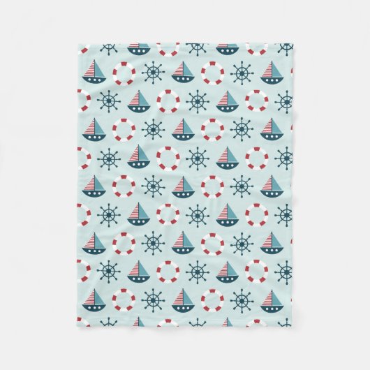 Couverture Polaire Bateaux pour bébé (Devant)