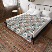 Couverture Polaire Batik Garut Merak Ngibing Fleece Blanche