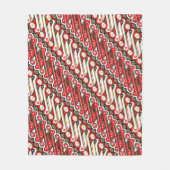 Couverture Polaire Batik Parang Motif sans couture rouge (Devant)