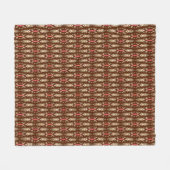 Couverture Polaire Batik tribal - Brown, Tan et Coral (Devant (Horizontal))