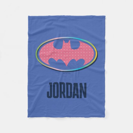 Couverture Polaire Batman | Logo Pink Polka Dot (Devant)