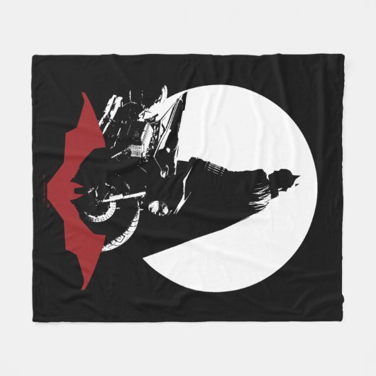 Couverture Polaire Batman Motorcycle Silhouette (Devant (Horizontal))