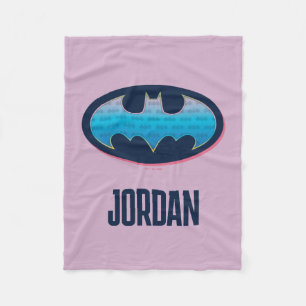Couverture Polaire Batman   Symbole rose et bleu