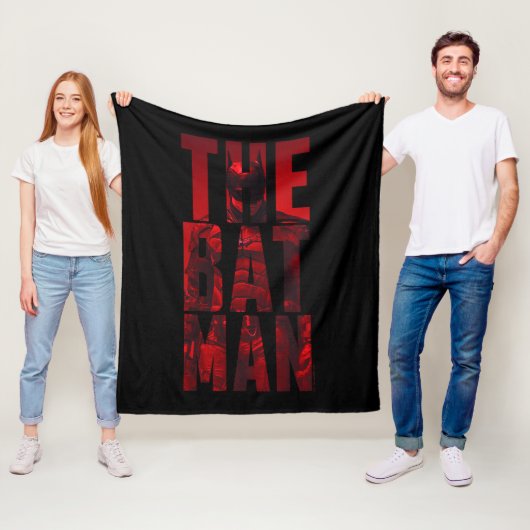Couverture Polaire Batman Typography Cutout (En situation)
