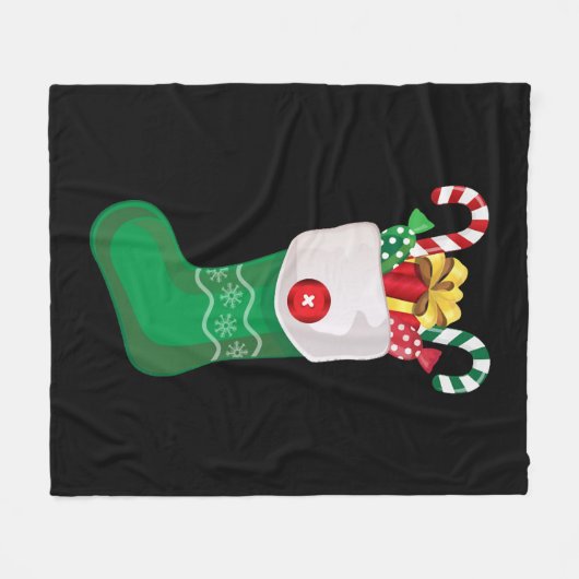 Couverture Polaire Bâton du Christ vert (Devant (Horizontal))