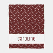 Couverture Polaire Bâtons blancs Maroon Lacrosse (Devant)