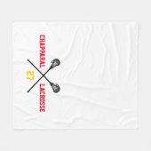 Couverture Polaire Bâtons de crosse Couleurs de l'équipe Nom du joueu (Devant (Horizontal))