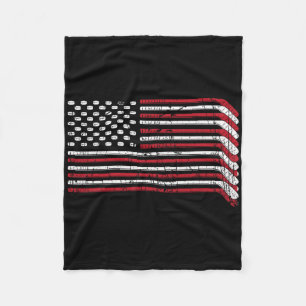 Couverture Polaire Bâtons de hockey Drapeau Usa Fierté Américaine 4 J