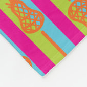 Couverture Polaire Bâtons et bandes de crosse de Neon Bright Retro (Coin)