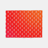 Couverture Polaire Bats blancs minuscules rouges (Devant (Horizontal))