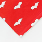 Couverture Polaire Bats blancs minuscules rouges (Coin)