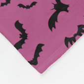 Couverture Polaire Bats noirs volants violets (Coin)