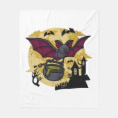 Couverture Polaire Batsouris. Souris drôle avec ailes de chauve-souri (Devant)