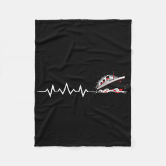 Couverture Polaire Battement de coeur du Titanic Minimaliste Vintage 