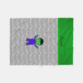 Couverture Polaire Battes nommées personnalisées de gris de (Devant (Horizontal))