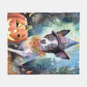 Couverture Polaire Battle australienne d'Halloween avec la peur Citro (Devant (Horizontal))