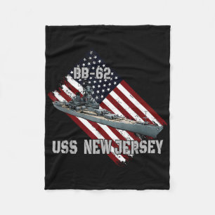 Couverture Polaire Battleship Uss New Jersey Bb-62 & Combat Warsh