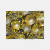 Couverture Polaire Baubles de Noël d'or (Devant (Horizontal))