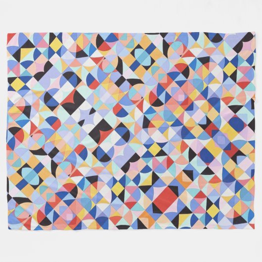 Couverture Polaire Bauhaus Abstrait (Devant (Horizontal))