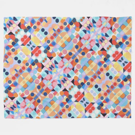 Couverture Polaire Bauhaus Abstrait (Devant (Horizontal))