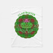 Couverture Polaire Baxter Tartan Écossais Chardon Celtique (Devant)