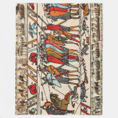 COUVERTURE POLAIRE BAYEUX TAPESTERIE BATAILLE DE HASTINGS CHEVALIERS  (Devant)