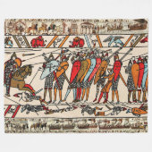 COUVERTURE POLAIRE BAYEUX TAPESTERIE BATAILLE DE HASTINGS CHEVALIERS  (Devant (Horizontal))