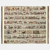 Couverture Polaire BAYEUX TAPESTRY 1066 Bataille d'Hastings (Devant (Horizontal))