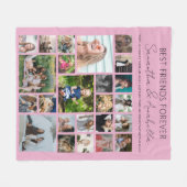 Couverture Polaire BBF Personnalisé 24 Photo Collage Blanket en polai (Devant (Horizontal))