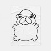 Couverture Polaire Bble Meme Funny Dog Brainrot Wash My Belly Meme  (Devant)