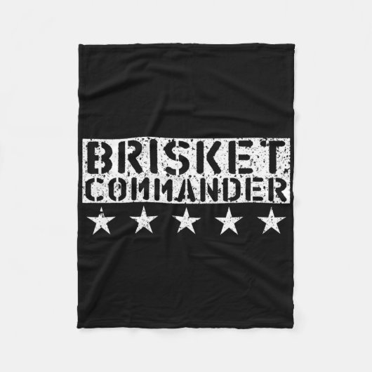 Couverture Polaire [bbq Dude] Brisket Commander Bbq Shirt  (Devant)