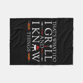 Couverture Polaire Bbq Food Lover That's What I Do I Grill And I Know (Devant (Horizontal))