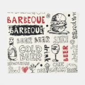 Couverture Polaire BBQ fou : Art de gribouillis (Devant (Horizontal))