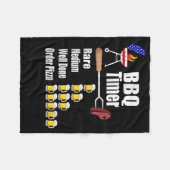 Couverture Polaire Bbq Timer Barbecue Grill Grill Bière cadeau (Devant (Horizontal))