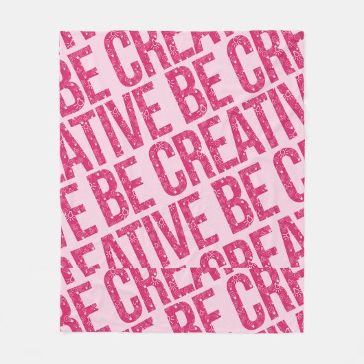 Couverture Polaire Be Creative Motif Word Art Exemples Motif Art (Devant)
