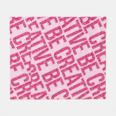 Couverture Polaire Be Creative Motif Word Art Exemples Motif Art (Devant (Horizontal))