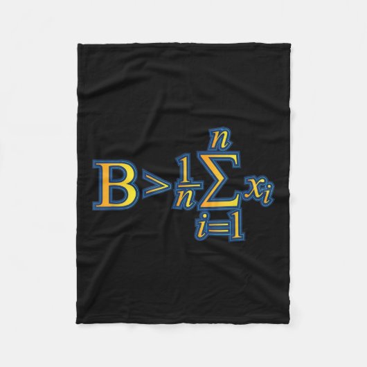 Couverture Polaire Be Greater Than Average - Math Quotes (Devant)