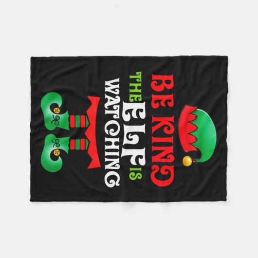 Couverture Polaire Be Kind Teacher Elf Christmas Anti Bullying Kindne (Devant (Horizontal))