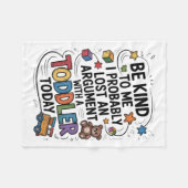 Couverture Polaire Be Kind To Me I Probably Lost An Argument With A T (Devant (Horizontal))