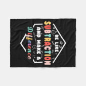 Couverture Polaire Be Like Subtraction Math Quote Chalkboard Teacher (Devant (Horizontal))