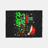 Couverture Polaire Be Merry Stay Y Black Cat Funny Halloween Christma (Devant (Horizontal))