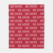 Couverture Polaire Be Mine Valentine’s Day Gift – Romantic Love  (Devant)