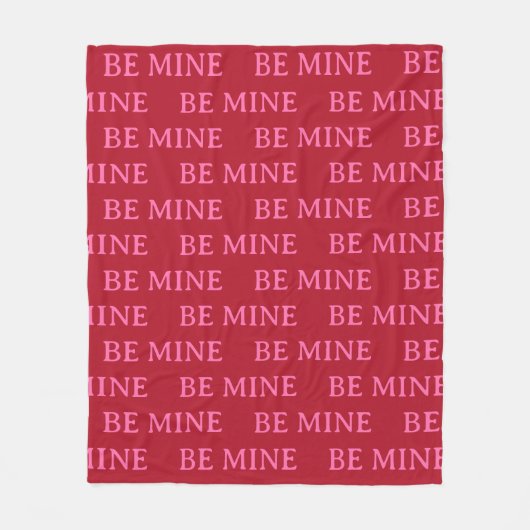 Couverture Polaire Be Mine Valentine’s Day Gift – Romantic Love  (Devant)