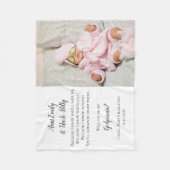 Couverture Polaire Be My Godparents Proposition Photo Invitation (Devant)