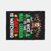 Couverture Polaire Be Nice To The Mail Carrier Santa - Stal Worker Ch (Devant (Horizontal))