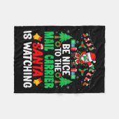 Couverture Polaire Be Nice To The Mail Carrier Santa - Stal Worker Ch (Devant (Horizontal))