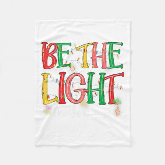 Couverture Polaire Be The Light Matthew 5_14 Christian Merry Christma