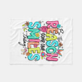 Couverture Polaire Be The Reason Someone Smiles Today Mental Health  (Devant (Horizontal))