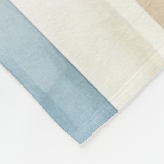 Couverture Polaire Beach Blue Cream Stripes (Coin)